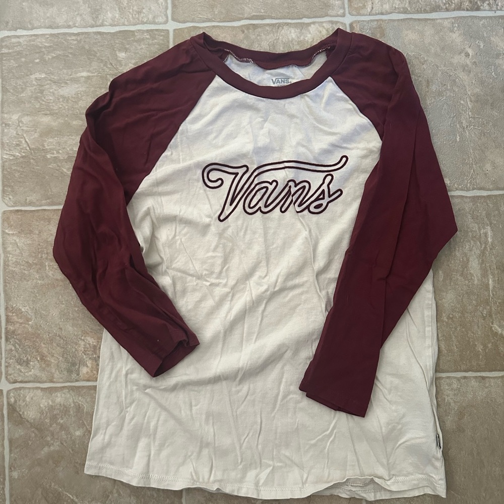 Women’s Maroon Vans Shirt
